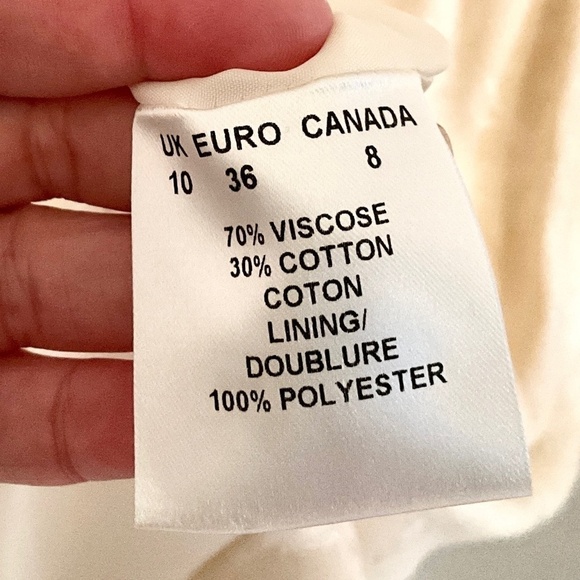 Vintage Y2K Midi dress Gown Babydoll Bow Cream Vanilla Floral Jacquard 8 - Picture 16 of 16